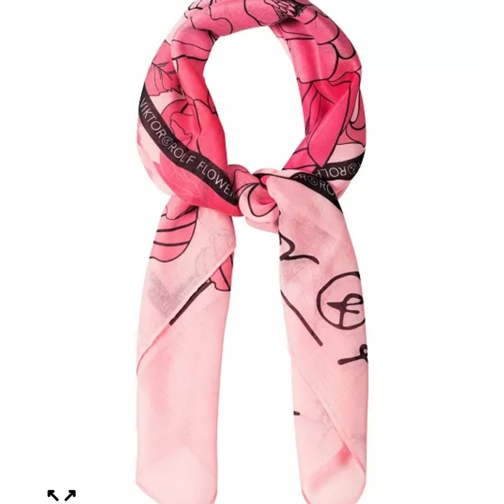 VIKTOR & ROLF FLOWERBOMB SCARF IN MULTI PINK COLORS